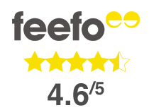 Feefo logo with rating stars